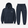 Completo tuta EMMEWEAR felpa con cappuccio e jogger blu navy