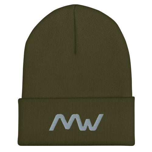 Berretto EMMEWEAR con risvolto verde oliva, vista frontale