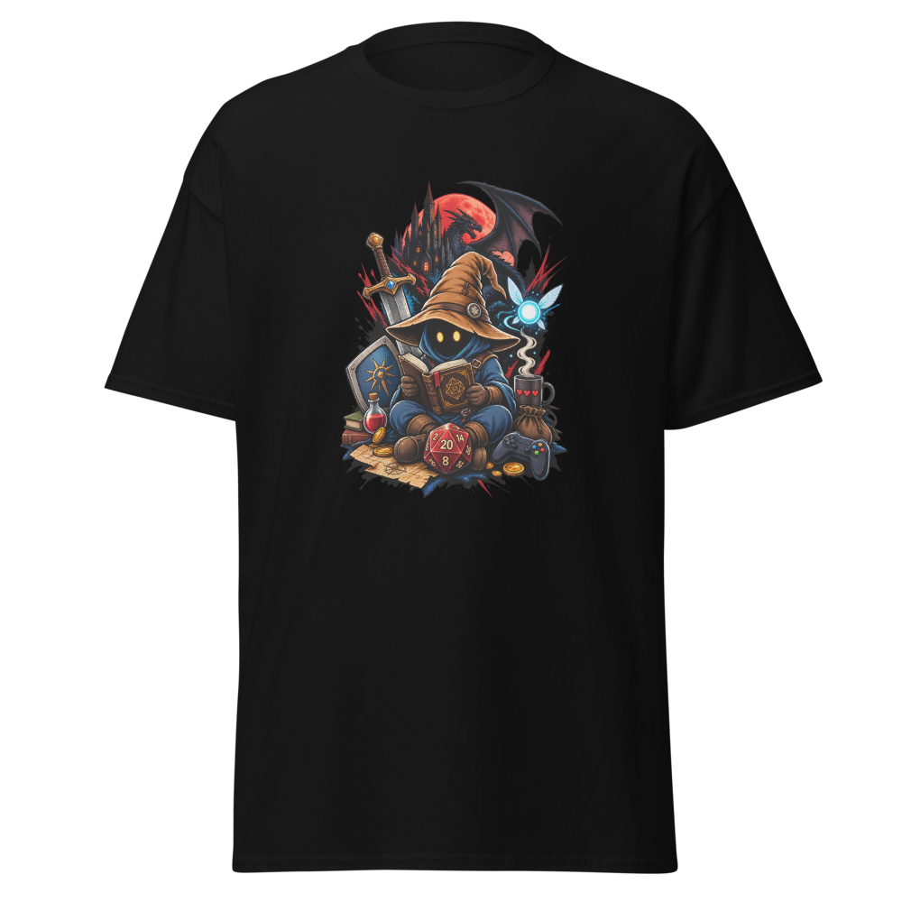 T-shirt The reading mage La Fenice ed i Dadi - Nero