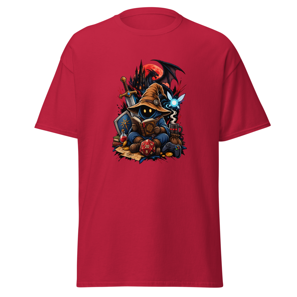 T-shirt The reading mage La Fenice ed i Dadi - Rosso