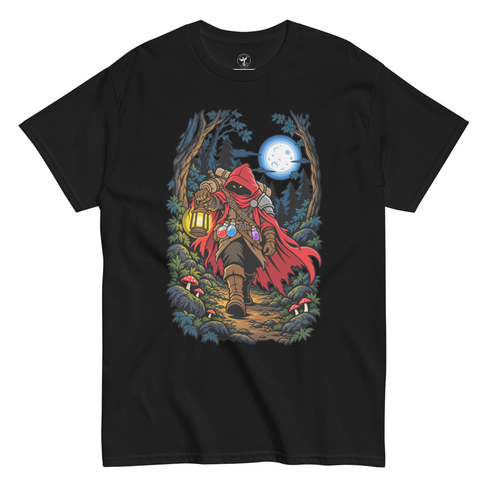 T-shirt Viandante Notturno nera, immagine principale