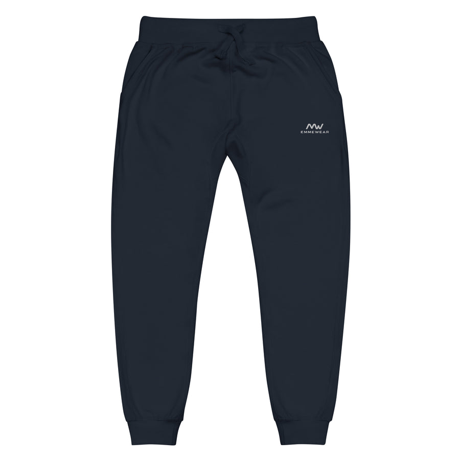 Pantaloni Jogger Premium Ricamati Unisex – EMMEWEAR Essential - Navy Blazer